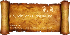 Hajnáczki Magdolna névjegykártya